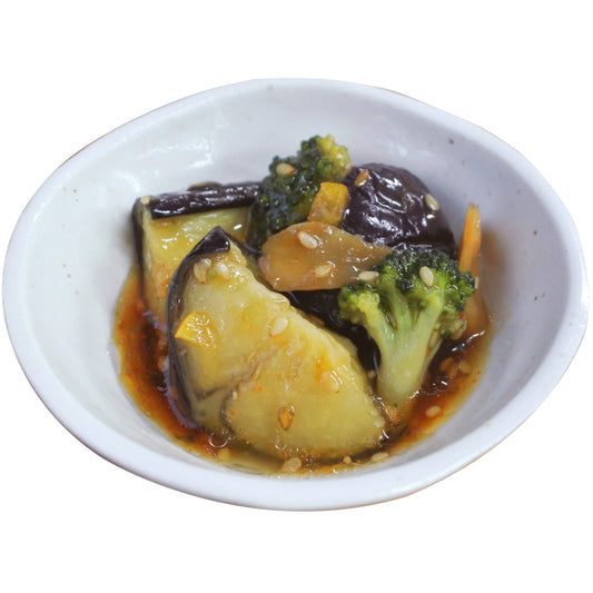 Yamadai Deep Fried Aubergine and Broccoli with Yuzu Soy Sauce 400g