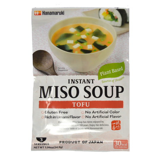 Hanamaruki Plant Based Instant Miso Soup with Tofu 3pc