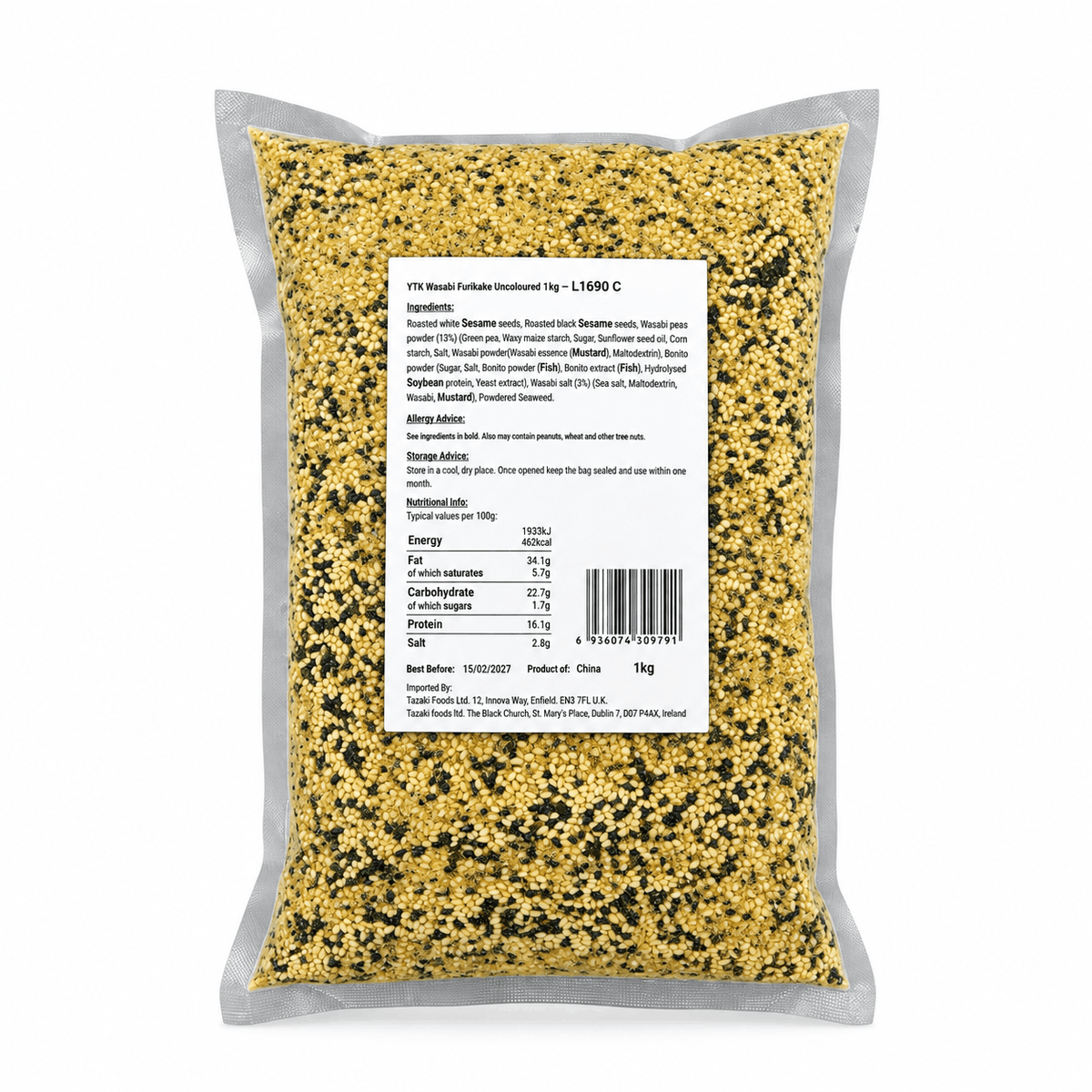 Yutaka Wasabi Furikake - Rice Topping Uncoloured 1kg