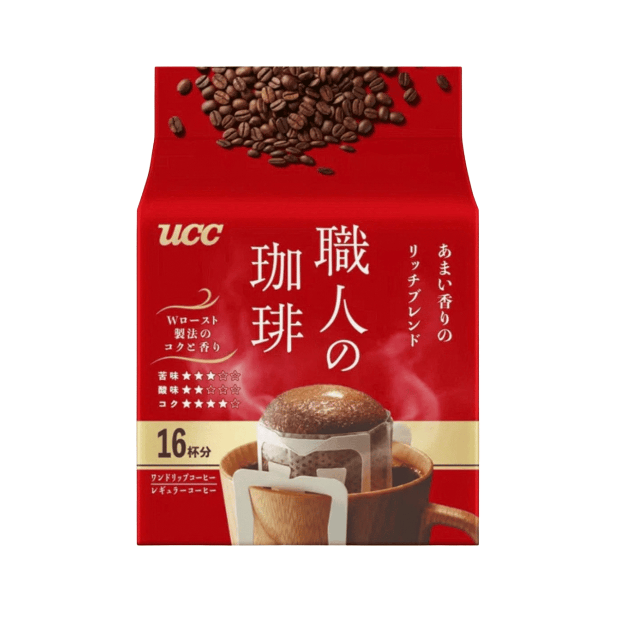 UCC Artisan Coffee Rich Aroma Drip Coffee 16 Servings 112g