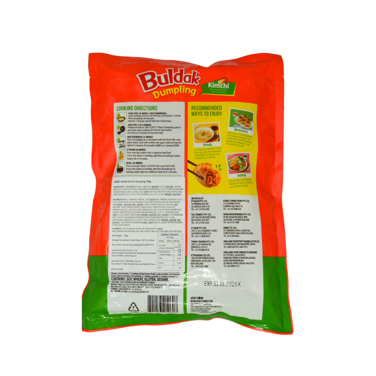 Samyang Buldak Kimchi Dumpling 700g