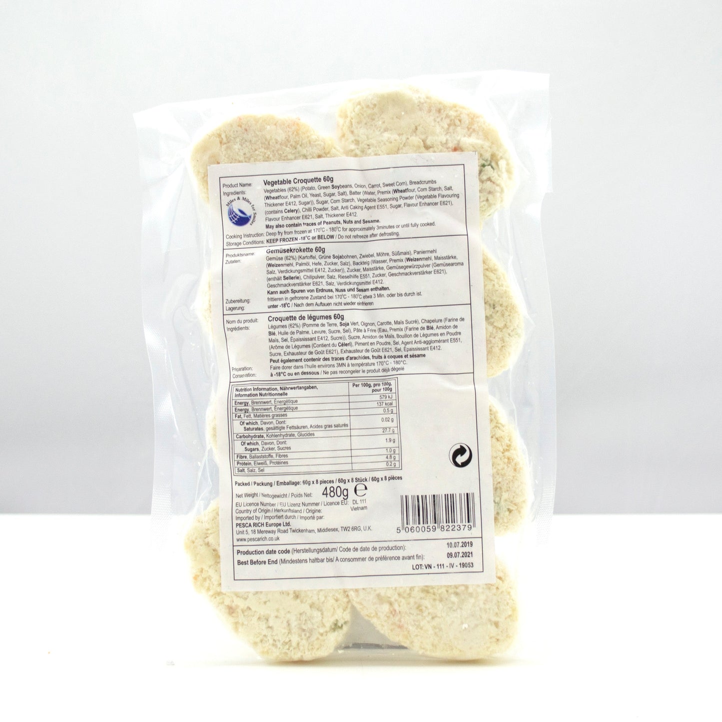 Vegetable Croquette 8x60g