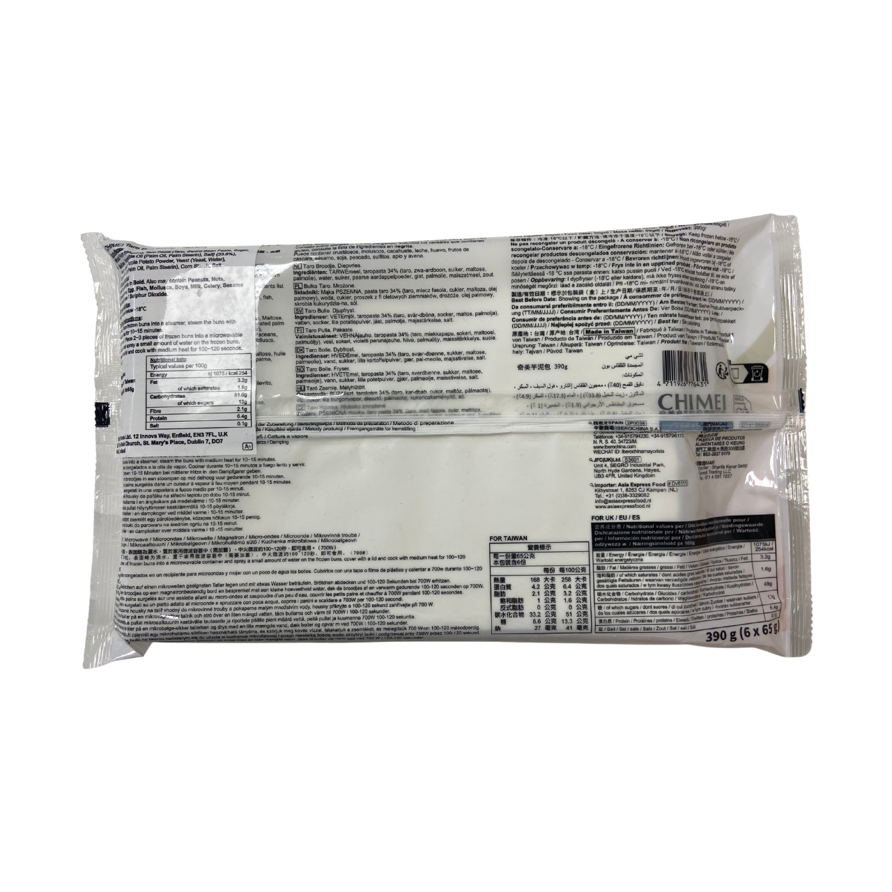 Chimei Taro Bun 6x65g