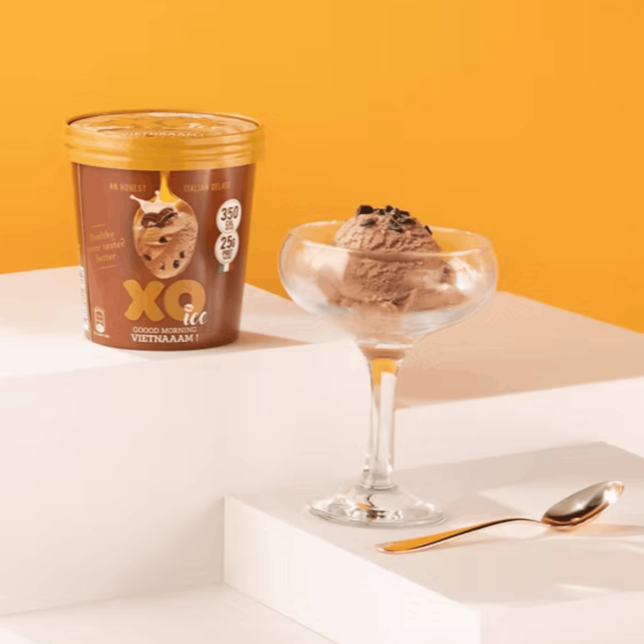 XO-Ice Vietnamese Coffee Gelato with choc drops 473ml