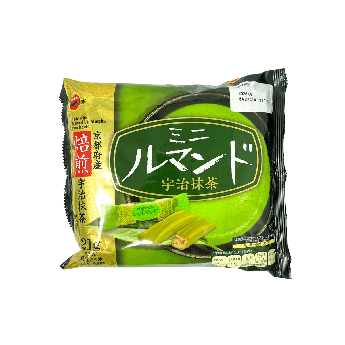 ブルボン ミニルマンド 宇治抹茶クレープロール 121g ＊賞味期限：2026