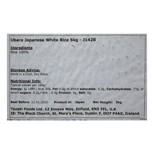 Load image into Gallery viewer, Ubara Japanese White Rice -Nijinokirameki- 5kg
