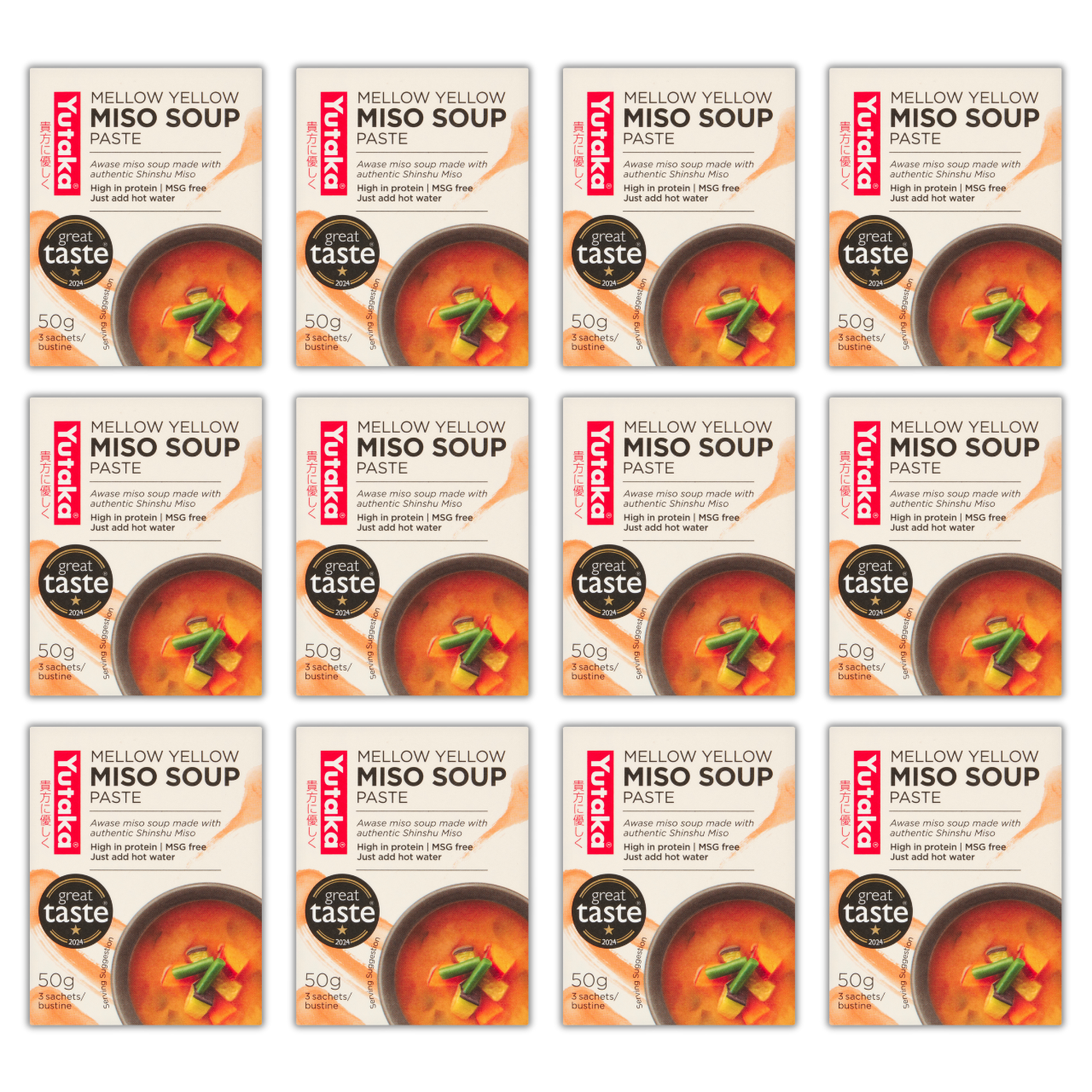 【Bundle】 Yutaka Mellow Yellow Miso Soup 50g (12 packets)