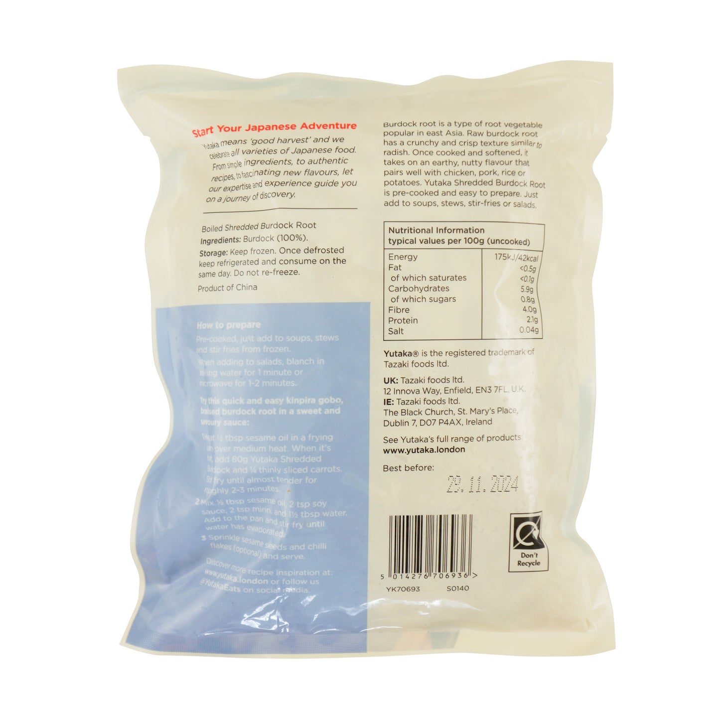 Yutaka Shredded Burdock Root 300g