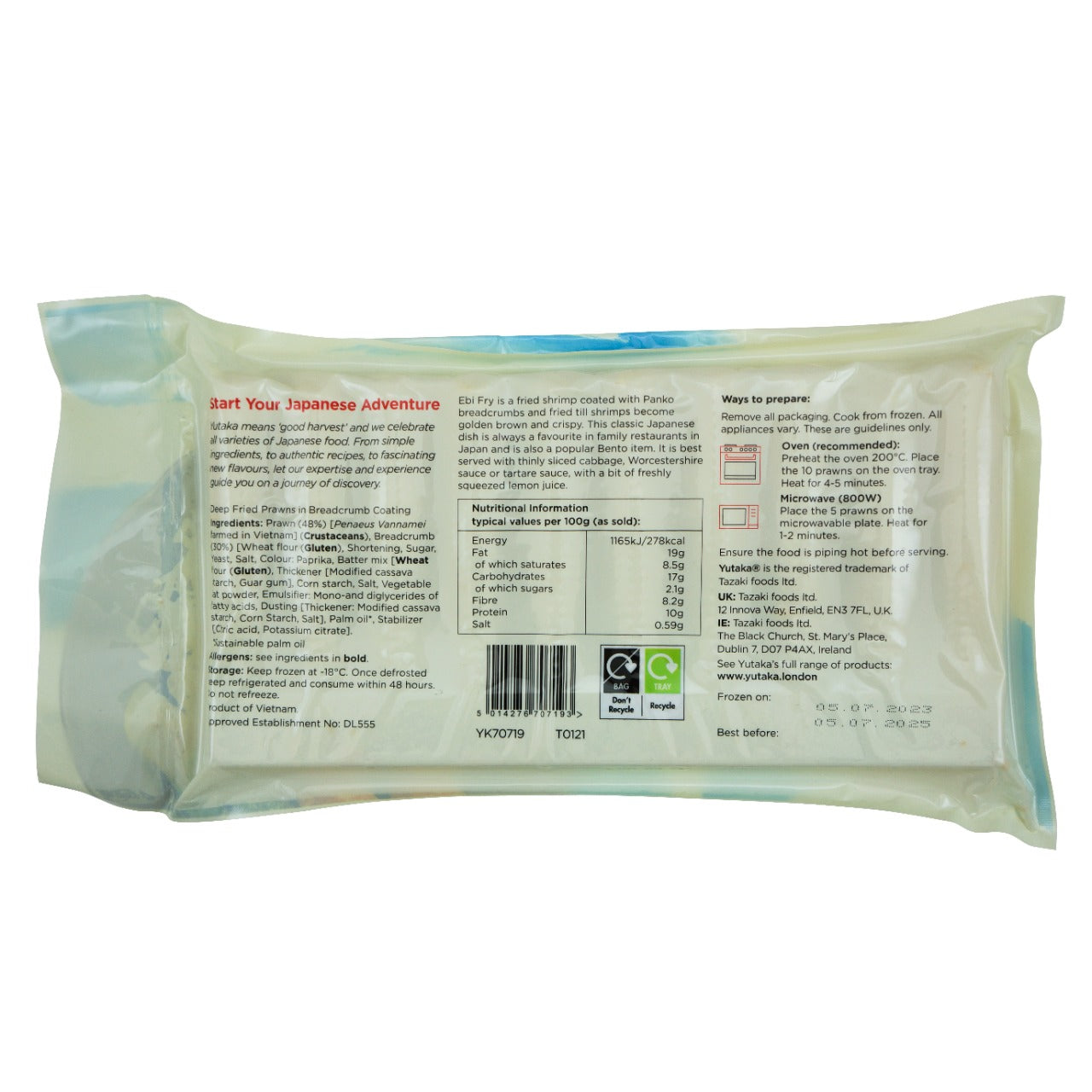 Yutaka Panko Prawns Fried Prawns 250g (10pc)