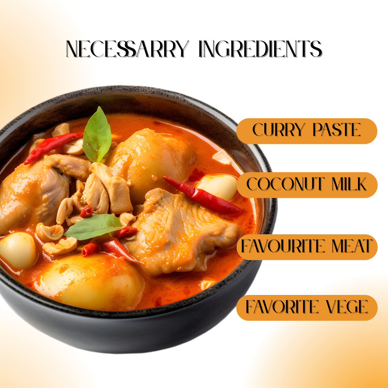 【Bundle】Cock Massaman Curry Set (Paste + Coconut Milk)