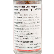 Load image into Gallery viewer, Hachi Assorted Chili Pepper - Nanami - Shichimi 17g
