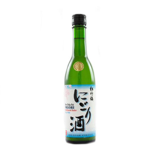 Shochikubai Nigori Silky Mild Sake 375ml 15% with FREE Thai-Nichi Rice Cracker Mix 35g