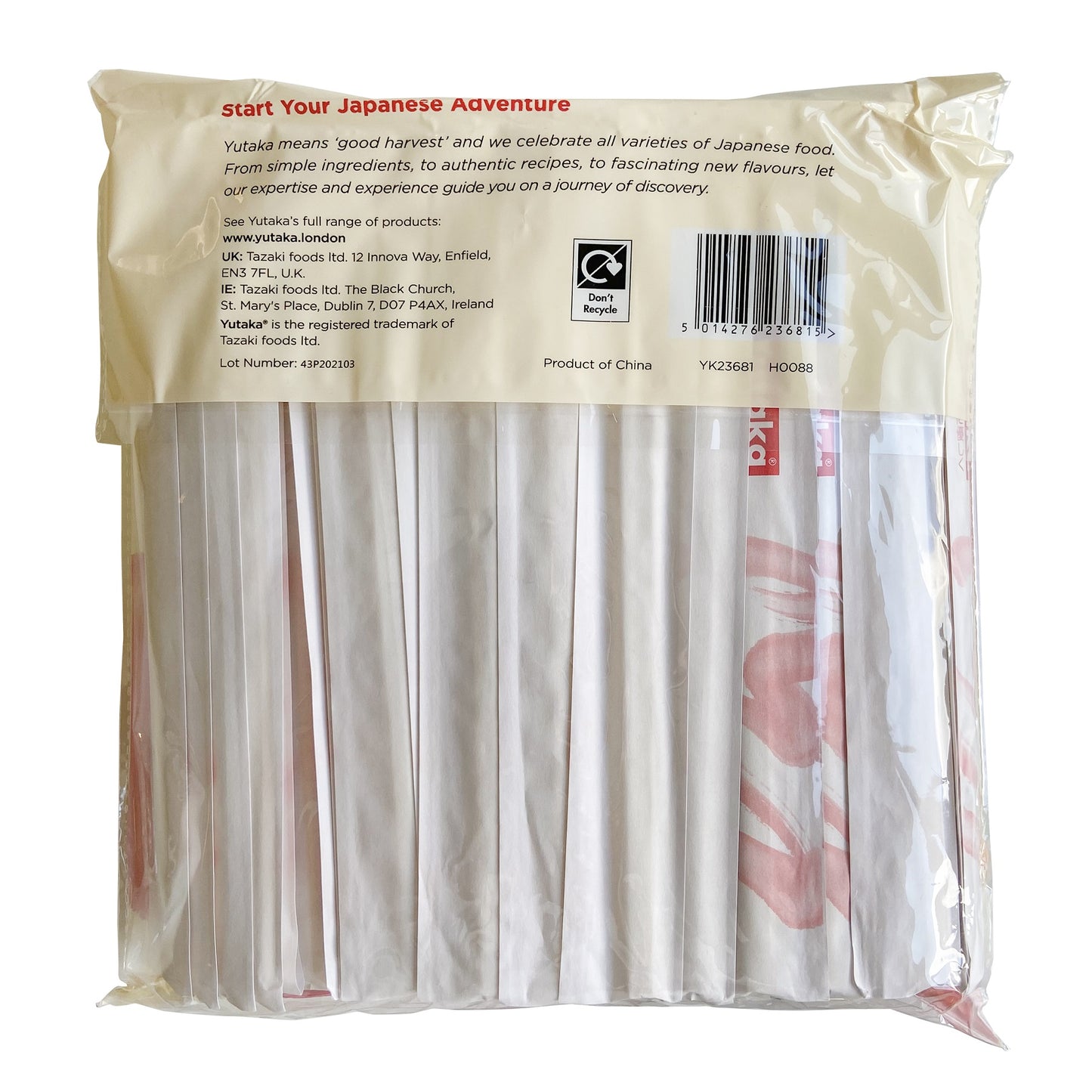 Yutaka Bamboo Chopsticks 100 Pairs