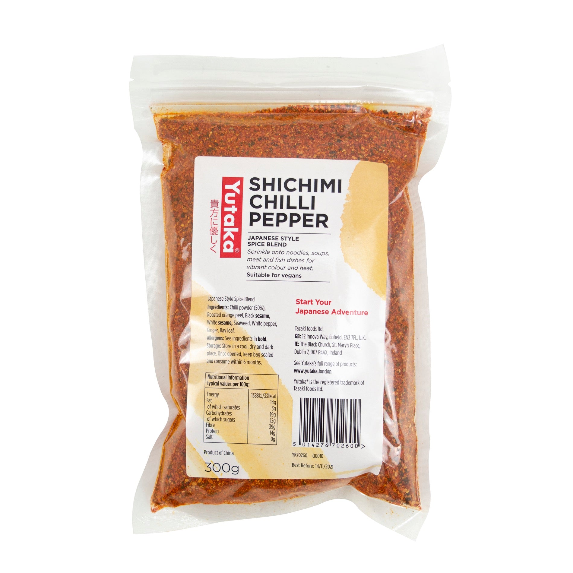 Yutaka Shichimi Chili Pepper 300g *BEST BEFORE DATE – 08/12/2025