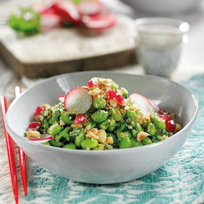 Japanese Edamame & Wakame Quinoa Salad Recipe with Soy, Honey & Ginger Dressing
