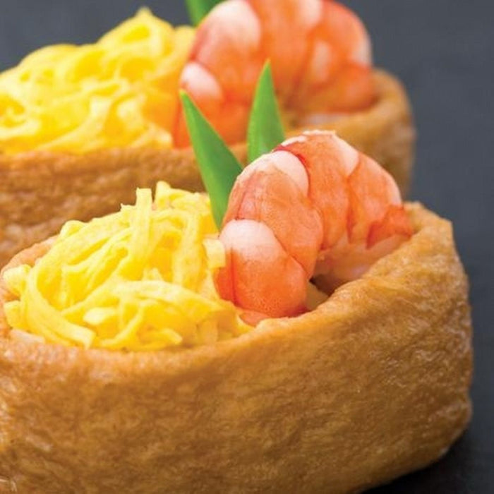 Japanese Inari Sushi Recipe with Sweet Seasoned Abura-age