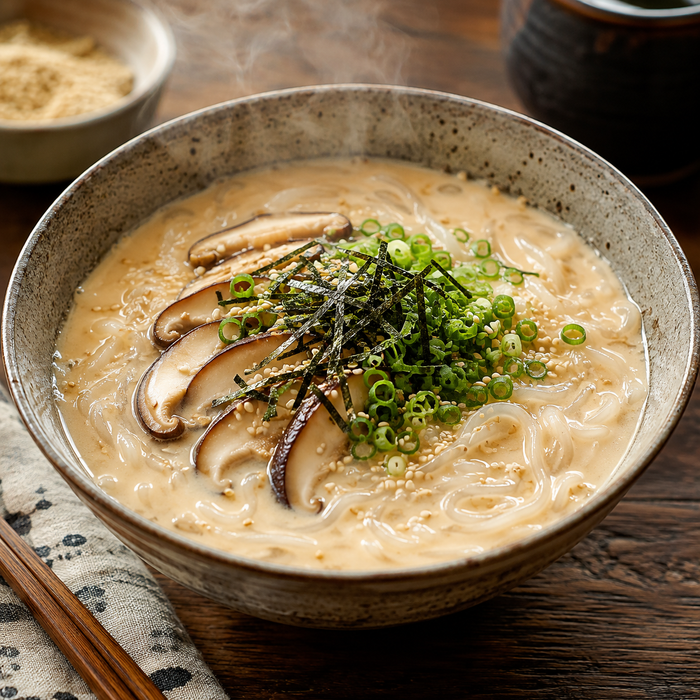 Japanese Shirataki Ramen Recipe with Creamy Sesame Miso Soup