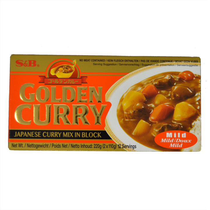 S&B ゴールデンカレールー マイルド 220g – 日本のカレールーミックス