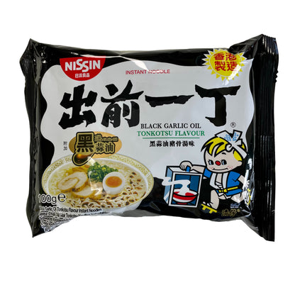 日清食品 出前一丁 (黒ガーリックとんこつ) 100g