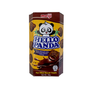 Meiji Hello Panda (Double Choc) Choco Biscuit with Chocolate Filling 50g