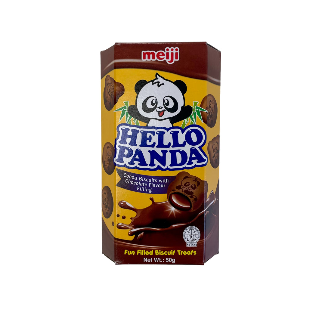 Meiji Hello Panda (Double Choc) Choco Biscuit with Chocolate Filling 50g