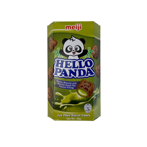 Meiji Hello Panda Matcha Green Tea Filling Biscuits 50g