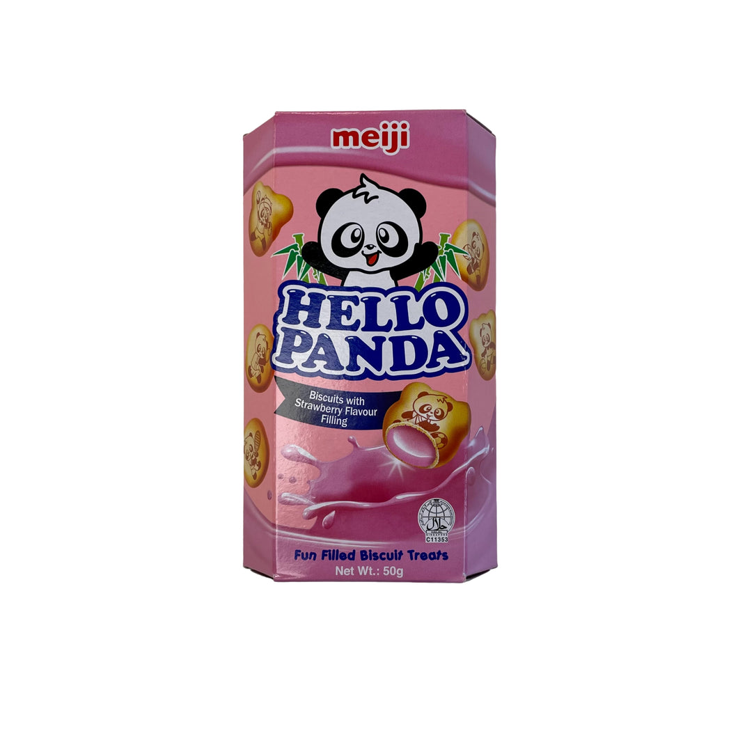 Meiji Hello Panda Strawberry Filling Biscuits 50g