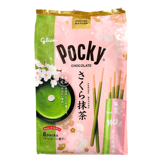 Glico Pocky Sakura Matcha Flavour (8pkt) 101.6g