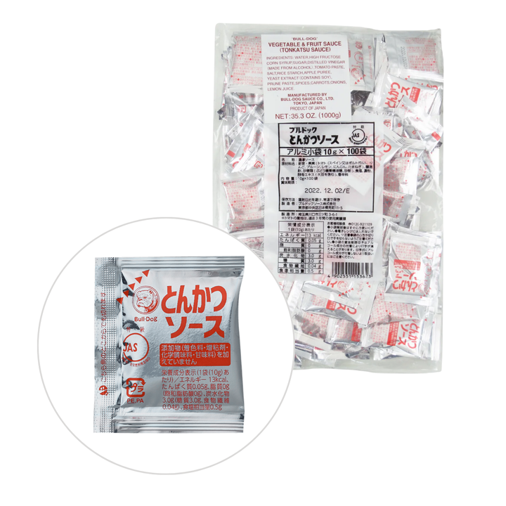 Bulldog Tonkatsu Bento - Japanese Brown Sauce Sachet 100x10g *Best Before Date: 02/12/2026