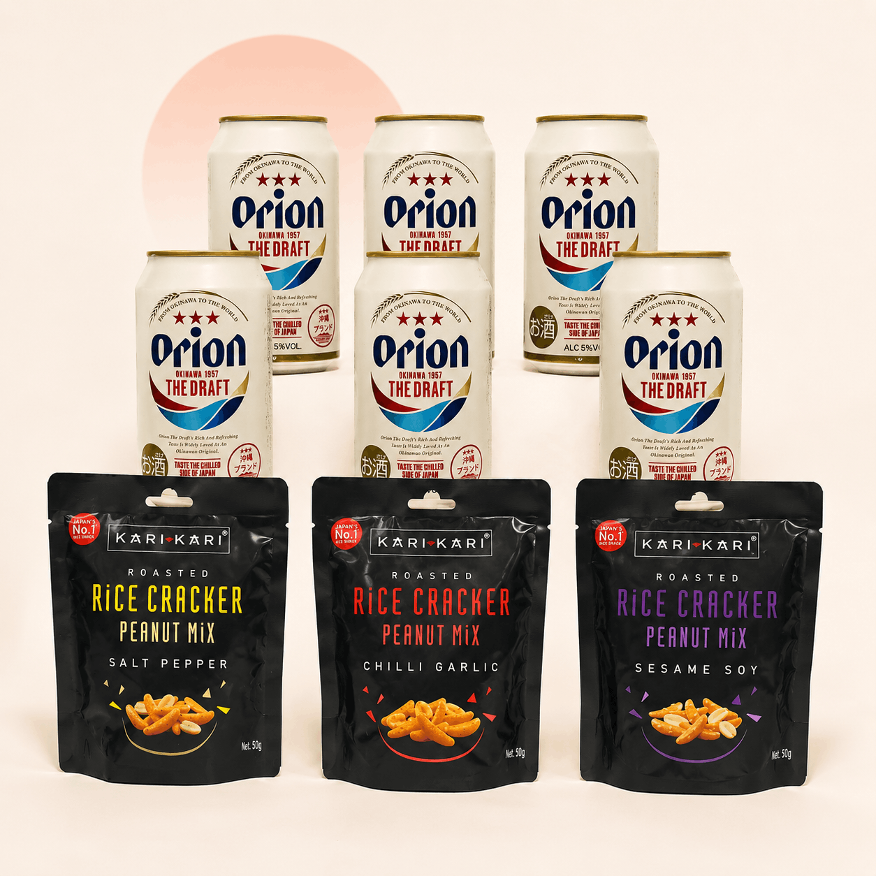 Japanese Beer & Snack Set - Orion Beer