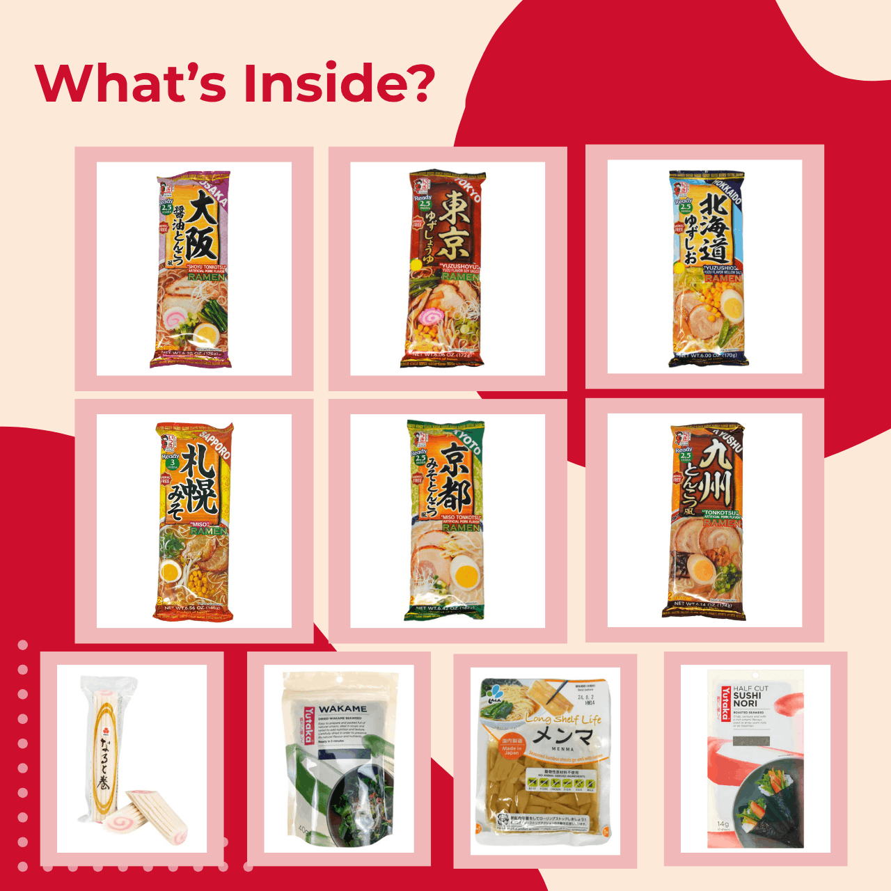 Create the Ultimate Bowl! Authentic Ramen Toppings Kit