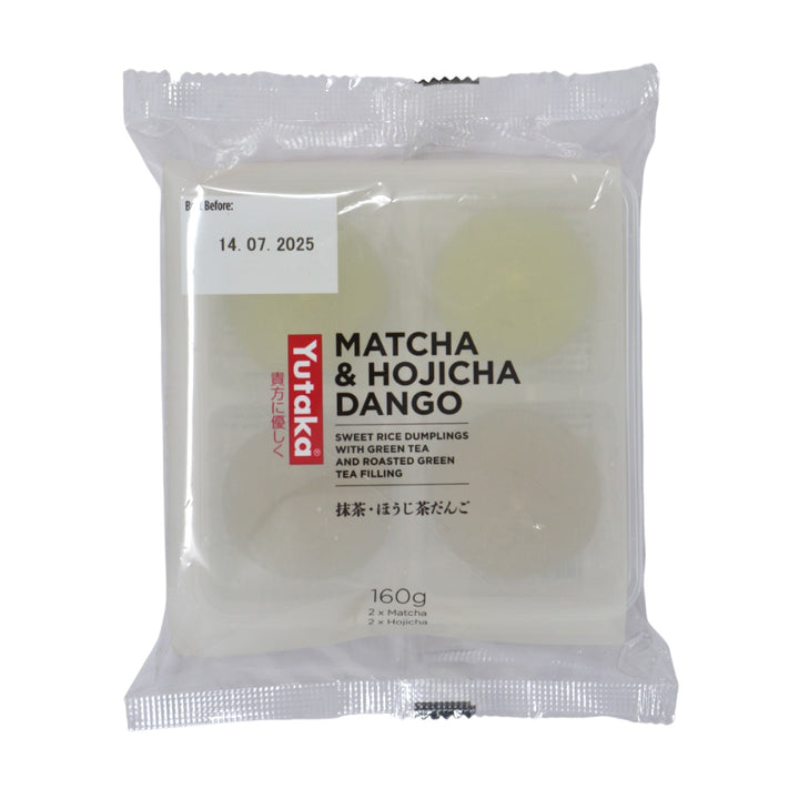 Yutaka Matcha and Hojicha Dango - Sweet Rice Dumplings With Fillings  4x40g  *Best Before Date: 12/09/2026