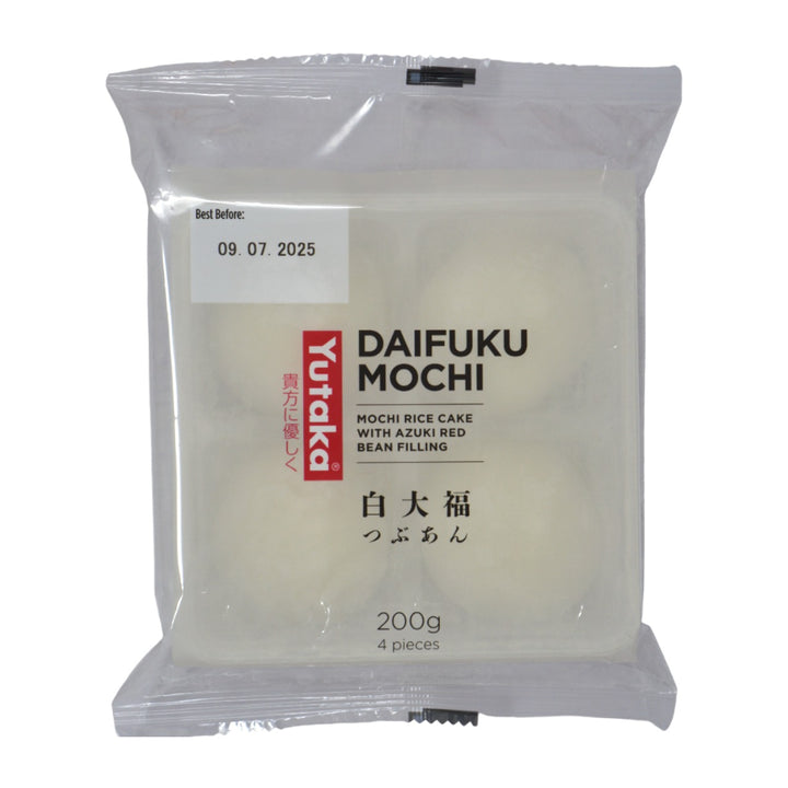 Yutaka Daifuku Mochi -White Rice Cake with Red Bean Jam 4x50g *Best Before Date: 20/11/2026