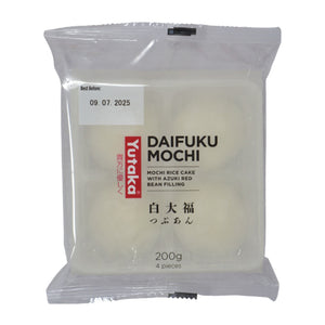 Yutaka Daifuku Mochi -White Rice Cake with Red Bean Jam 4x50g