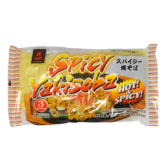Miyakoichi Spicy Yakisoba 3pc (480g) *BEST BEFORE DATE - 07/04/2024