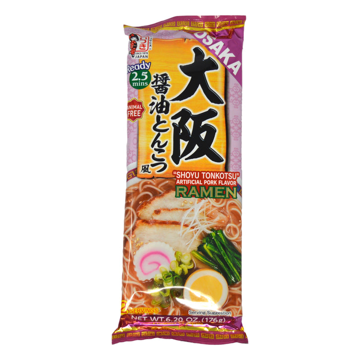 Itsuki Osaka Dried Noodle with Soup Sachet - Soy Sauce and Tonkotsu Style Flavour 176g *Best Before Date: 07/11/2026