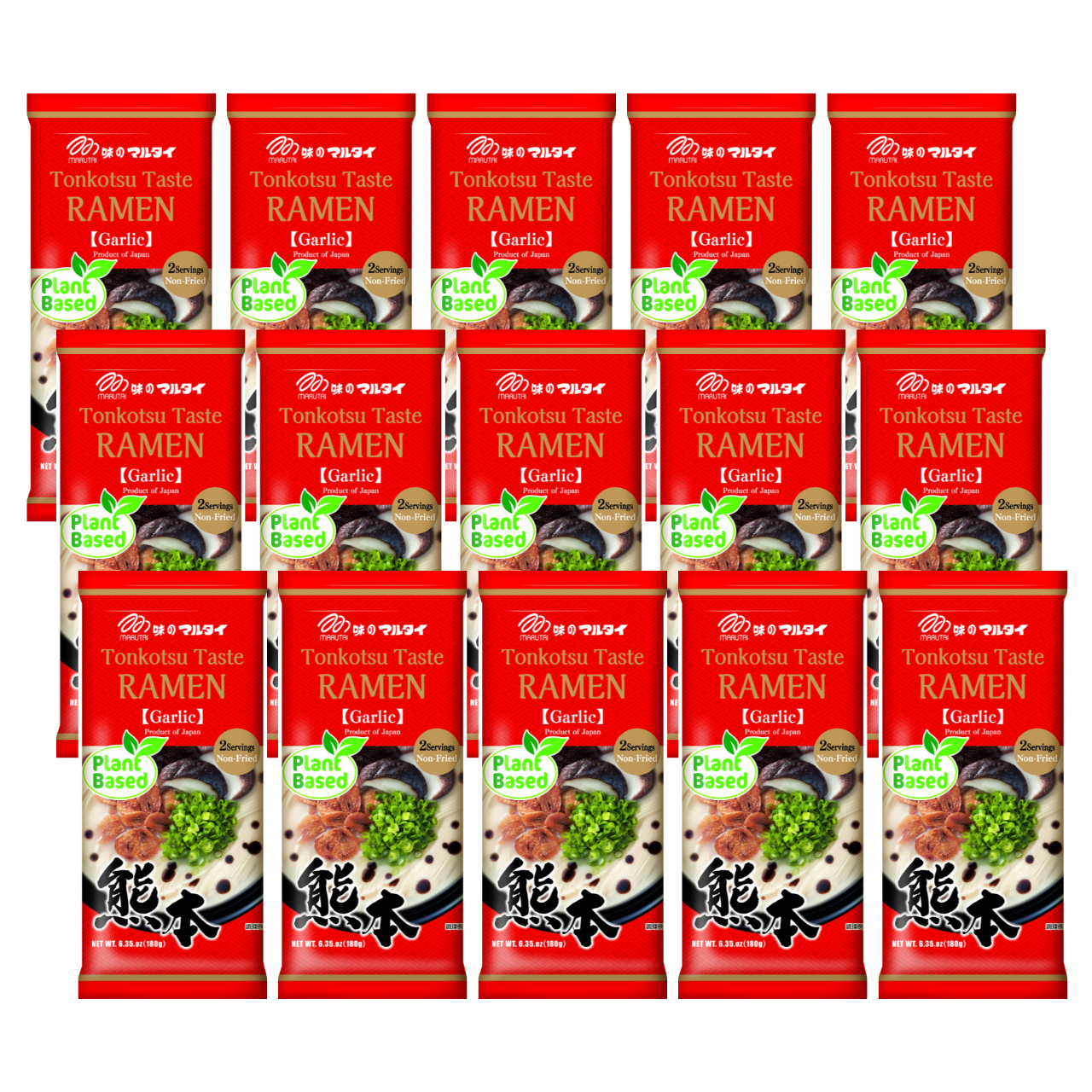 【まとめ買い】
マルタイ 豚骨味ラーメン 熊本風 ガーリック 180g
ｘ15袋