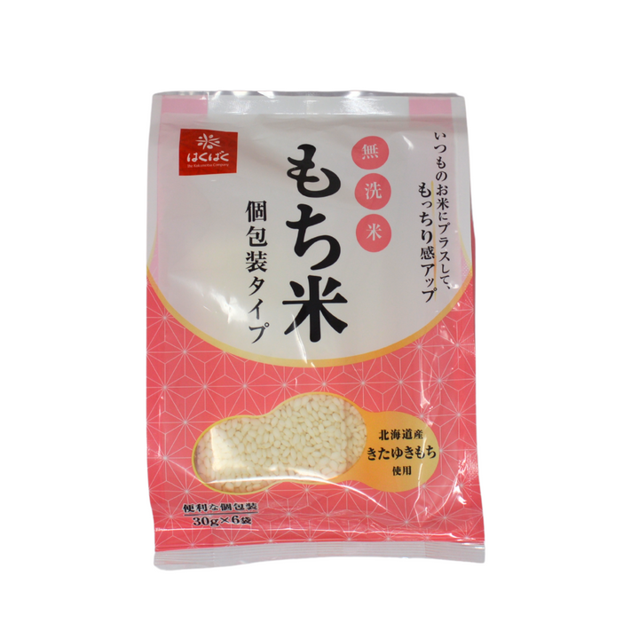 Hakubaku Pre-washed Mochi Glutinous Rice 6x30g *Best Before Date: 14/10/2026