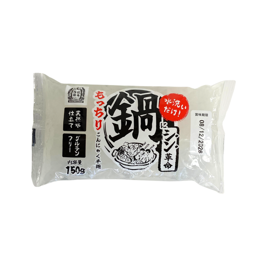 Jakuchi Konnyaku Flat Noodles for Hot Pot 394g – Mochi Texture Konjac Noodles