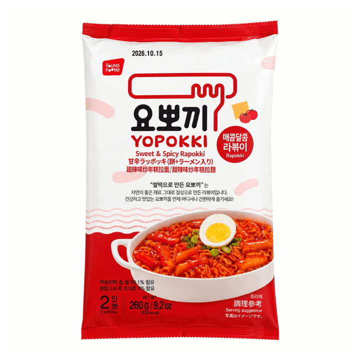 Yopokki Sweet & Spicy Rapokki Noodle & RIce Ckae *Best Before Date: 15.10.2026