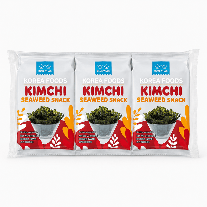 Blueville Kimchi Seaweed Snack 3x4g