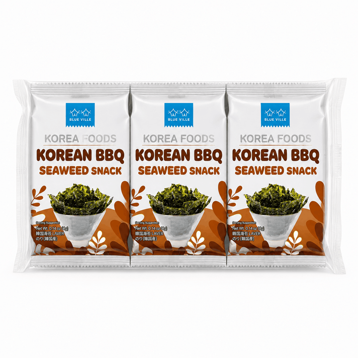Blueville Korean BBQ Seaweed Snack 3x4g