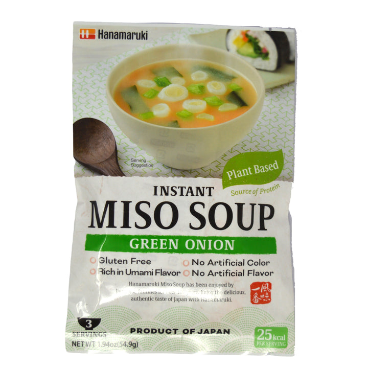 Hanamaruki Plant Based Instant Miso Soup with Green Onion 3pc