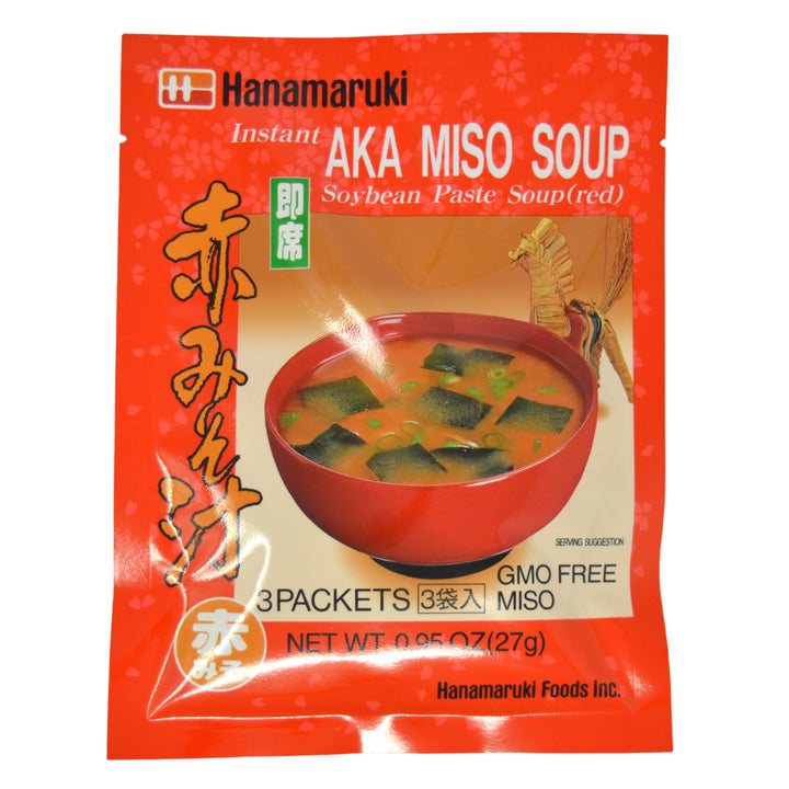 Hanamaruki Instant Miso Soup Powder Aka Miso 3pc  *Best Before Date: 15/09/2026