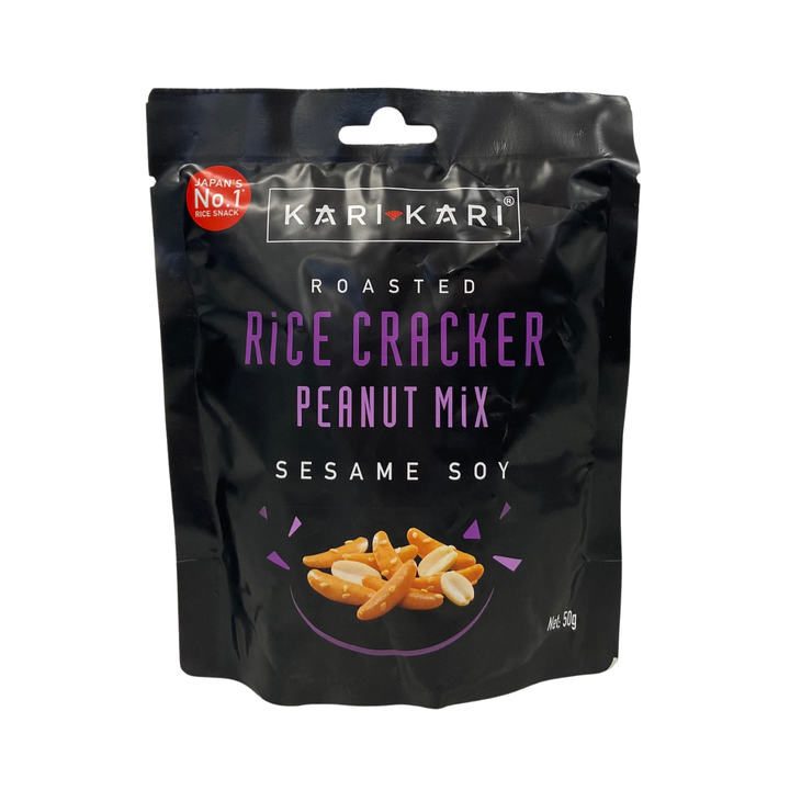 KARI KARI Rice Crackers & Peanuts Sesame Soy 50g *Best Before Date: 19/11/2026
