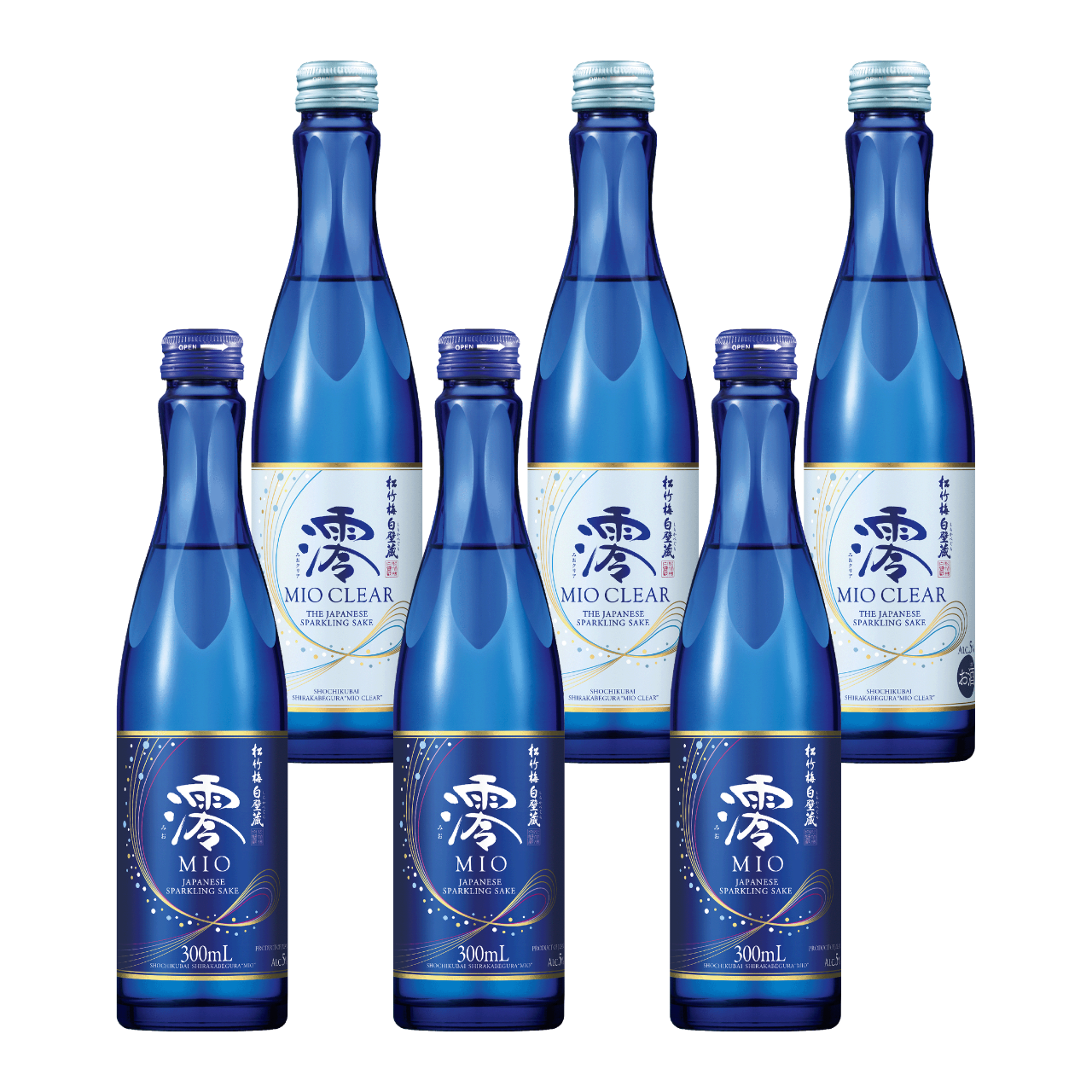【セット】MIO スパークリング日本酒 飲み比べセット (オリジナル×3 + クリア×3)