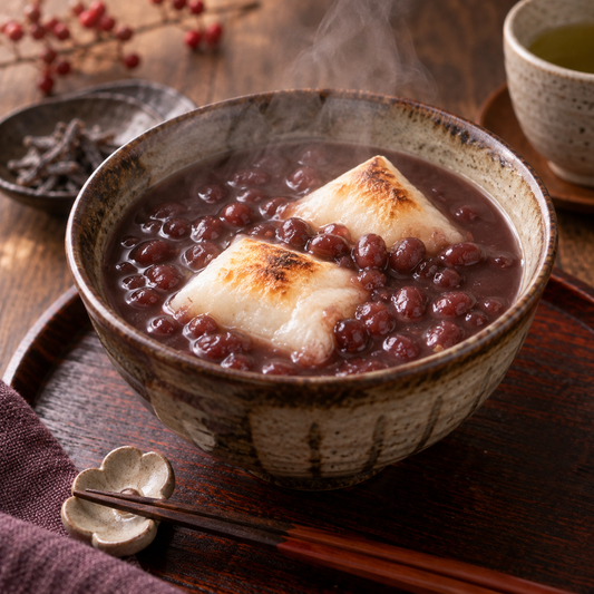Oshiruko / Zenzai Recipe: Japanese Sweet Red Bean Soup with Mochi