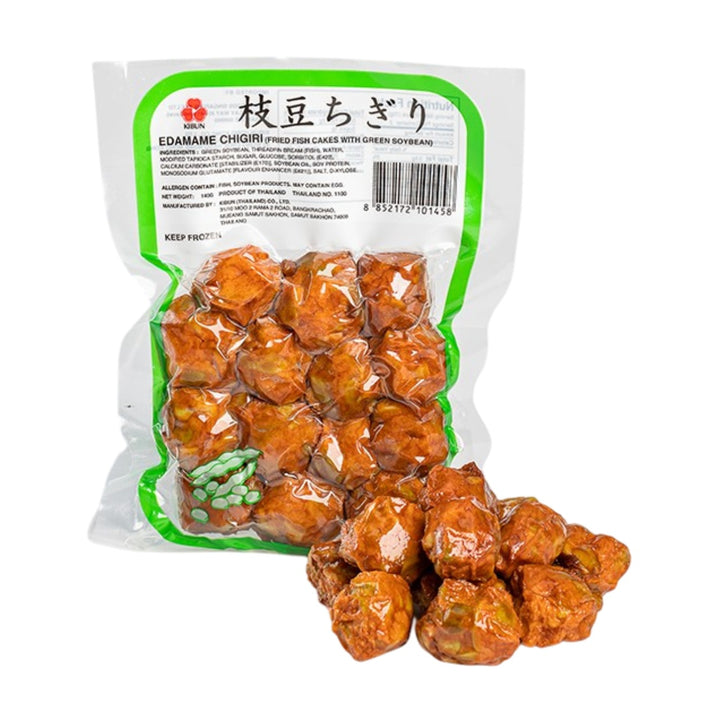 Kibun Edamame Chigiri - Deep-Fried Surimi With Soybeans 140g *Best Before Date: 10/10/2026