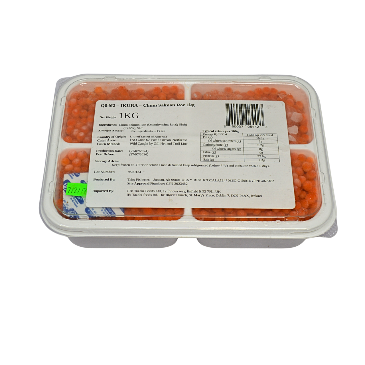 Ikura - Salted Chum Salmon Roe 1kg