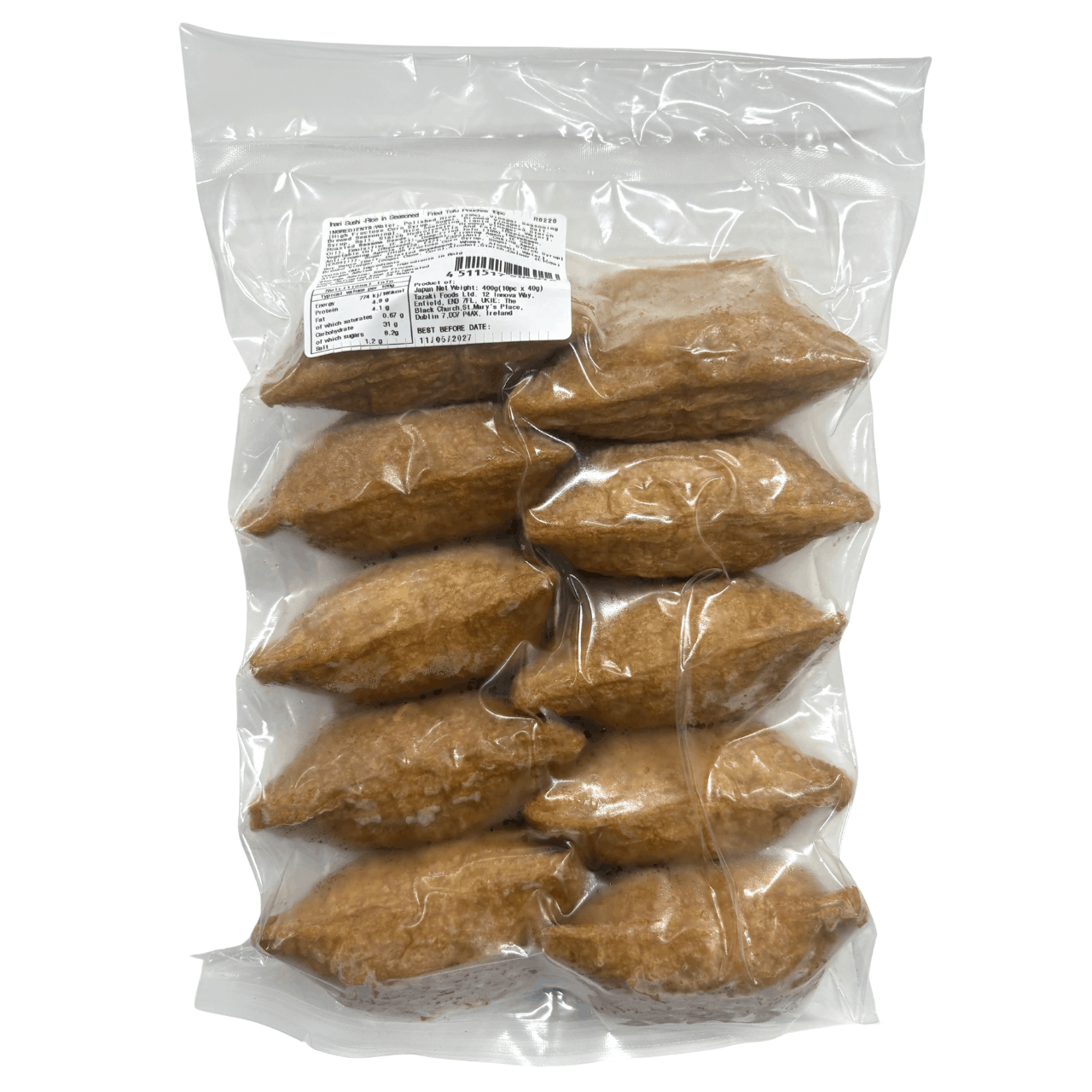 Inari Sushi - Rice in Seasoned Fried Tofu Pouches 10pc
